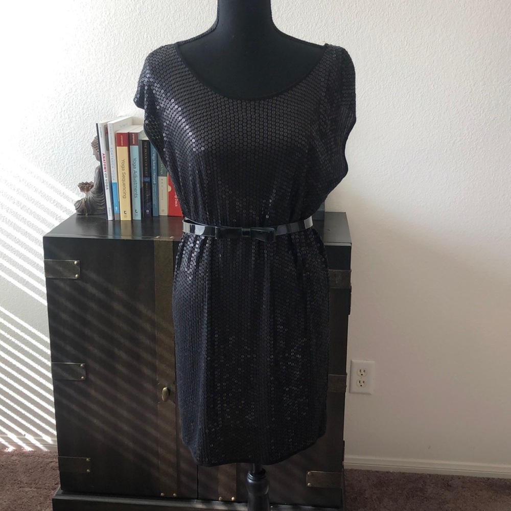 Black Sequined Dress M
